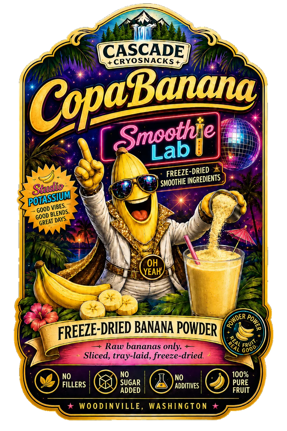 CopaBanana front label