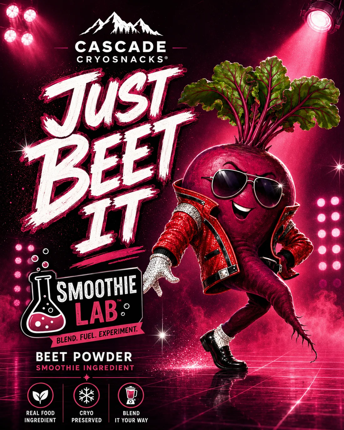 Just Beet It front label